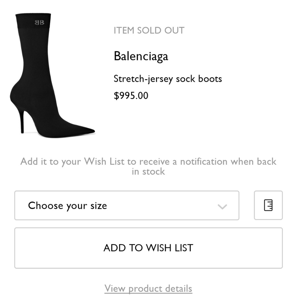SOLD!🤩BALENCIAGA🤩Knife Jersey Sock Boots - Picture 8 of 8